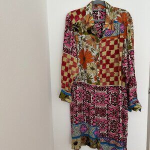 Rare🌻Free People Multicolor Patchwork Dress Size Medium